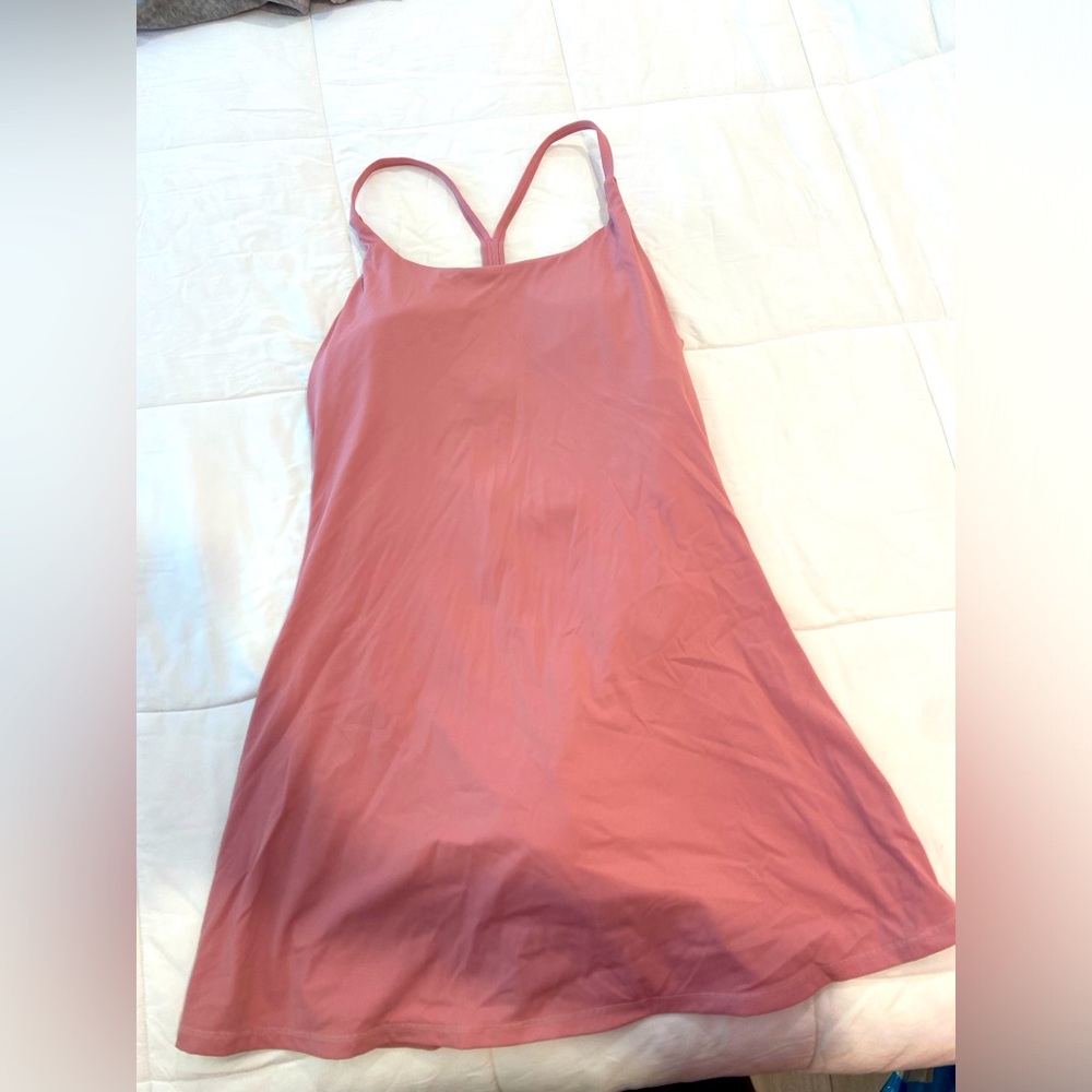 Pink Halara Dress with Shorts Tennis Dress Activewear Racerback Built in Bra